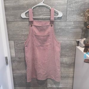 Pink Corduroy Overall Skirt